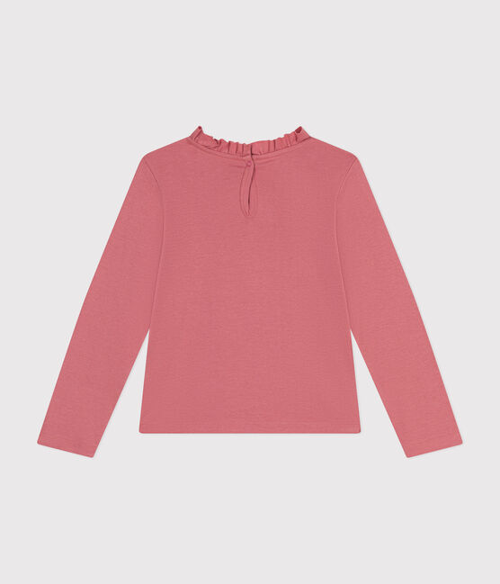 Tee-shirt manches longues en côte enfant fille rose ROSEWOOD