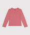 Tee-shirt manches longues en côte enfant fille rose ROSEWOOD