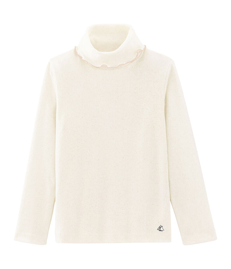 Sous pull enfant fille blanc/jaune