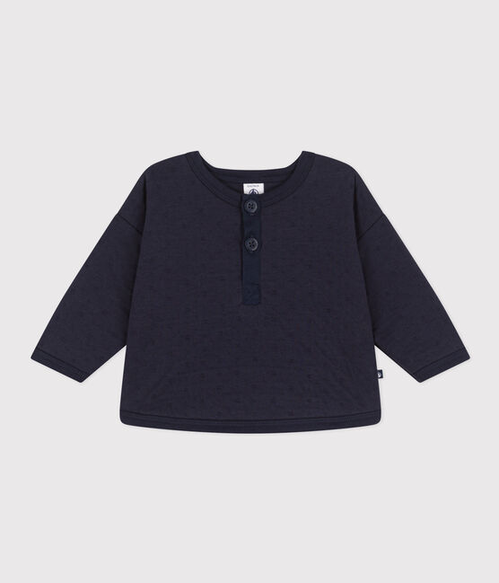 Sweatshirt en tubique matelassé bébé bleu SMOKING