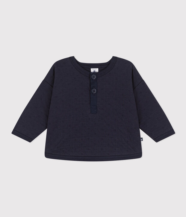 Sweatshirt en tubique matelass&eacute; b&eacute;b&eacute; bleu