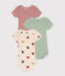 Lot de 3 bodies manches courtes tricœurs en coton bébé variante 1
