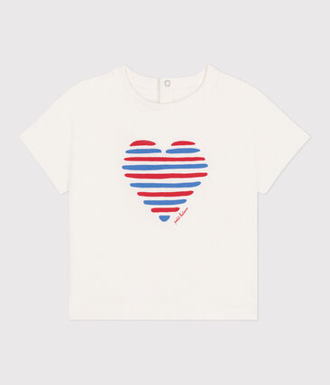 T-shirt bébé en coton à manches courtes uni