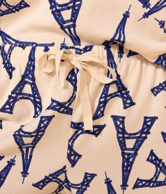 Pyjacourt Paris en coton femme blanc AVALANCHE/ MULTICO