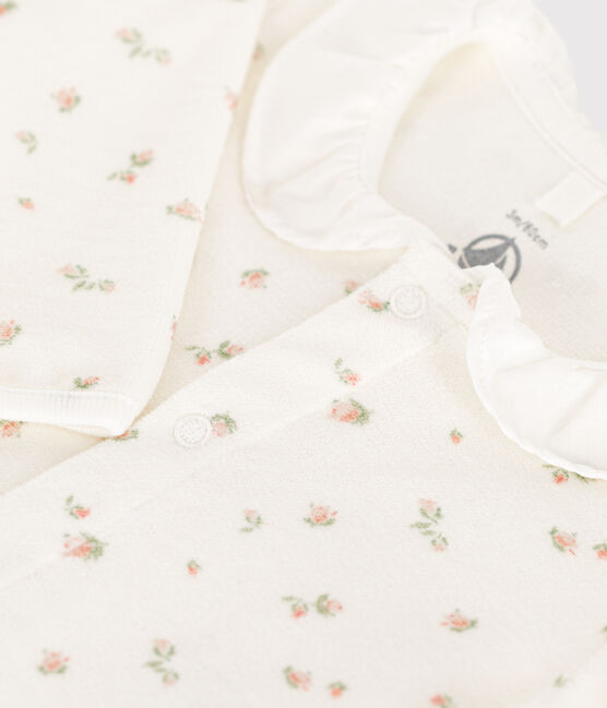 Pyjama en velours bébé blanc MARSHMALLOW/blanc MULTICO