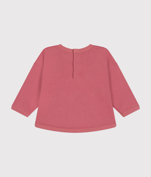 Sweatshirt en molleton b&eacute;b&eacute; rose