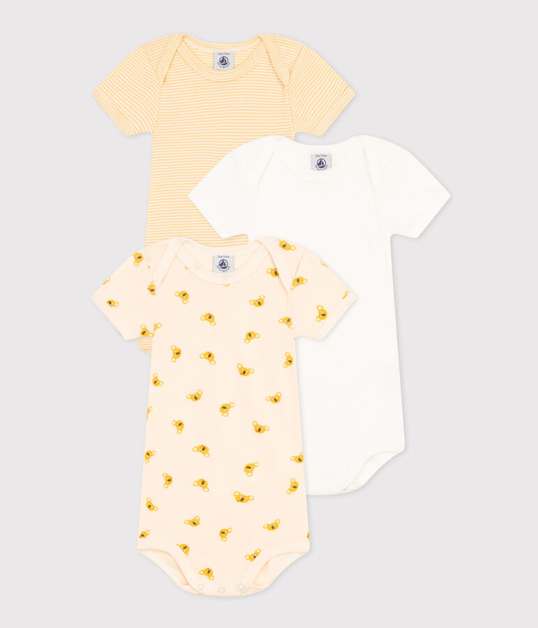 Lot de 3 bodies manches courtes koala en coton b&eacute;b&eacute; multicouleur