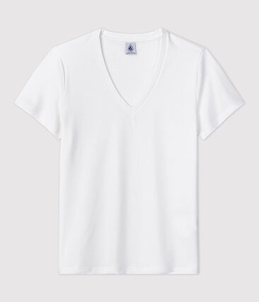 Tee-shirt LE DROIT col V en coton Femme