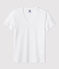 Tee-shirt LE DROIT col V en coton Femme blanc ECUME