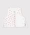 Gilet b&eacute;b&eacute; en gaze de coton sans manche imprim&eacute; petit c&oelig;urs blanc/multicouleur