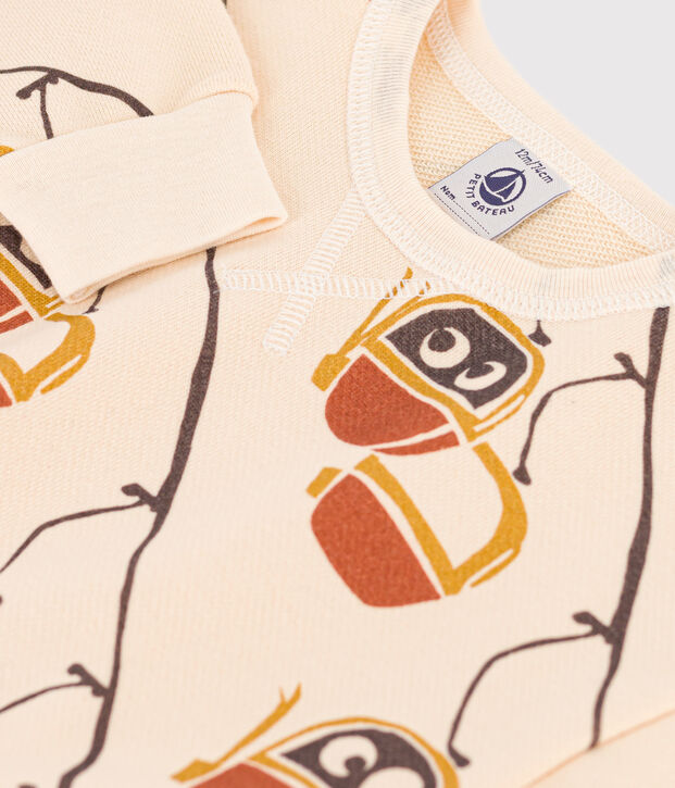 Sweatshirt en molleton imprim&eacute; b&eacute;b&eacute; &eacute;cru/multicouleur