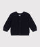 Cardigan en tricot de coton bébé bleu SMOKING