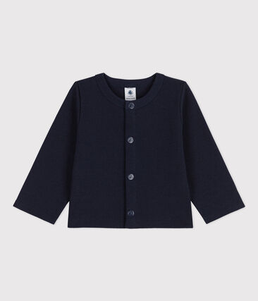 PETIT BATEAU - Cardigan bébé uni en jersey épais