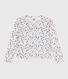 Cardigan enfant en coton fleuri