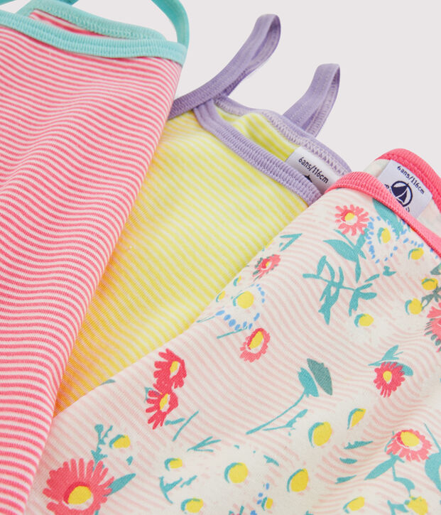Trio de chemises &agrave; bretelles petite fille multicouleur