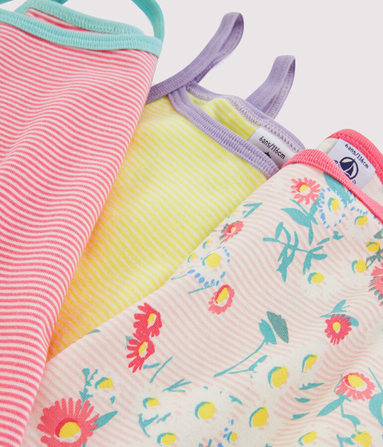 Trio de chemises &agrave; bretelles petite fille multicouleur