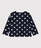 Cardigan bébé fille à pois bleu SMOKING/blanc MARSHMALLOW