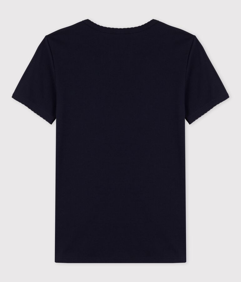 Tee-shirt L'ICONIQUE cocotte en coton bio Femme bleu SMOKING