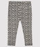 Legging imprimé bébé fille bleu SMOKING/blanc MARSHMALLOW