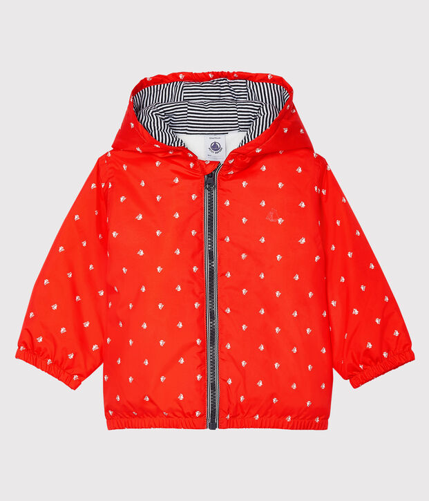 Blouson doubl&eacute; polaire b&eacute;b&eacute; mixte rouge/blanc
