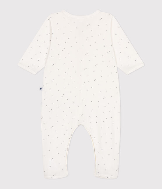 Pyjama bébé en coton petites étoiles blanc MARSHMALLOW/blanc MISTIGRI