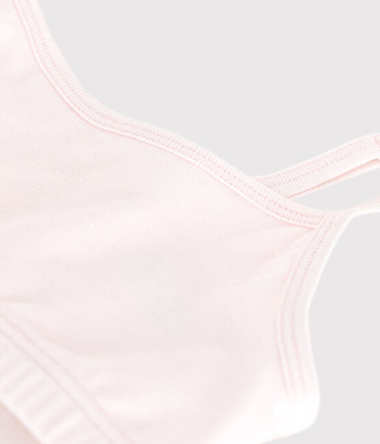 Brassière femme en coton et élasthanne unie rose FLEUR