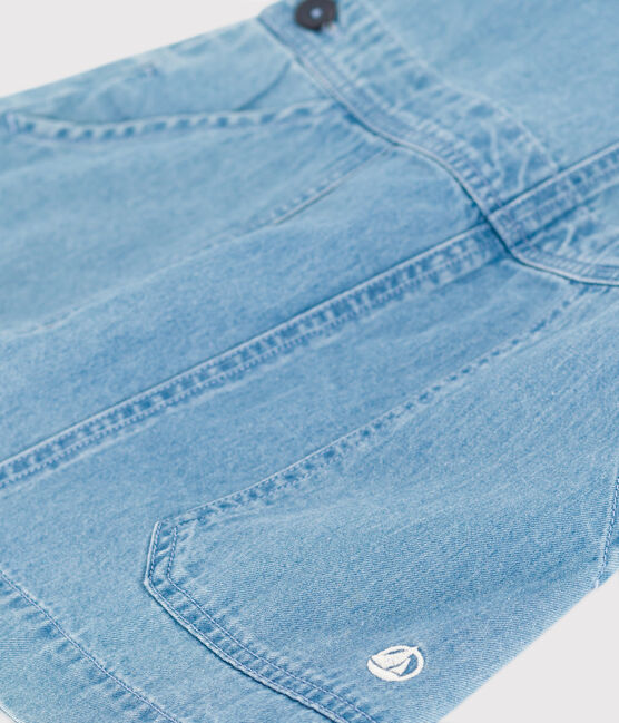 Robe salopette en denim léger enfant fille bleu DENIM CLAIR