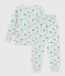 Pyjama enfant en velours imprim&eacute; &eacute;toiles bleu/multicouleur