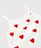 Chemise à bretelles en coton Femme blanc MARSHMALLOW/rouge TERKUIT