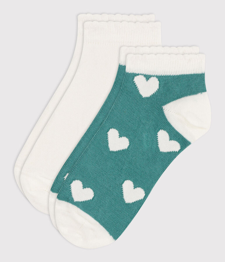 Lot de 2 paires de chaussettes enfant fille multicouleur