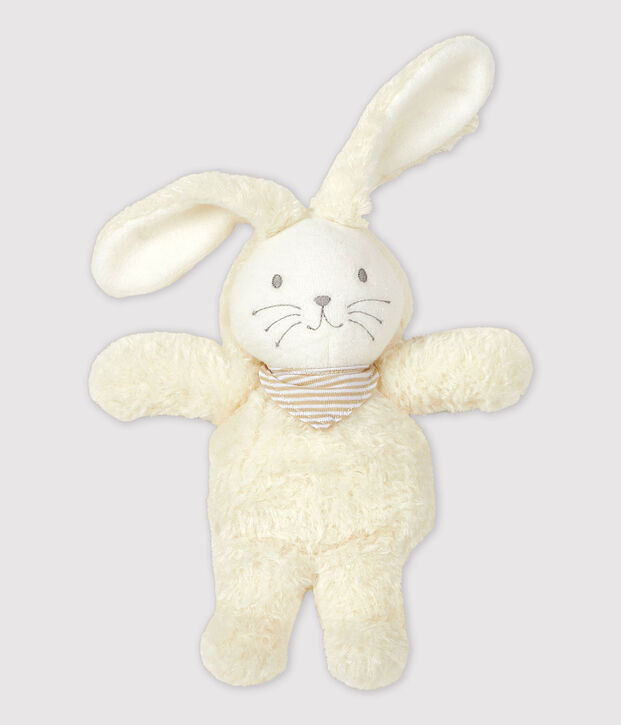 Doudou lapin musical: un cadeau de naissance id&eacute;al ! blanc