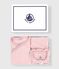 Ensemble cadeau bébé 2 pièces en velours et body imprimé cœurs rose JOLI
