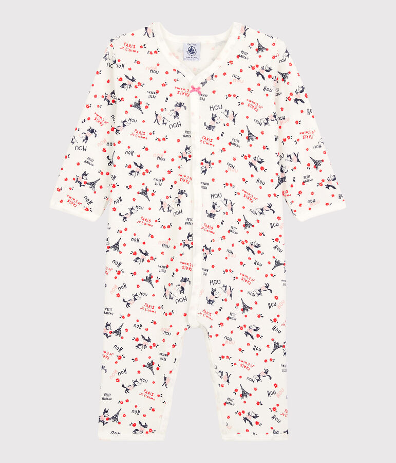 Dors-bien b&eacute;b&eacute; Paris en coton biologique blanc MARSHMALLOW/blanc MULTICO