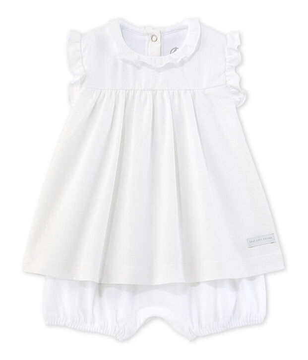 Robe body b&eacute;b&eacute; fille blanc