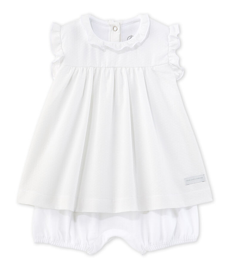Robe body b&eacute;b&eacute; fille blanc