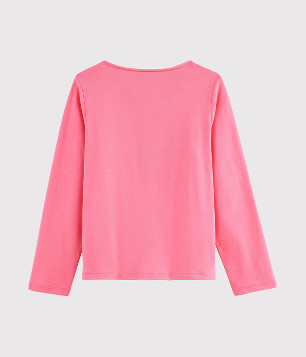 Tee shirt manches longues enfant fille rose