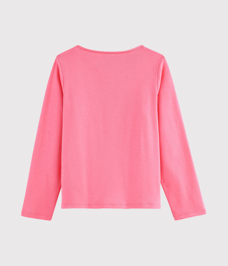 Tee shirt manches longues enfant fille rose