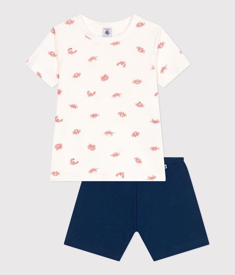 Pyjama short enfant en coton imprim&eacute; crabes INCOGNITO/ MULTICO
