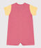 Combicourt Petit Bateau X Snoopy bébé en coton rouge CORRIDA/blanc MARSHMALLOW