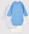 Lot de 3 bodies croisés manches longues bébé en coton biologique variante 2