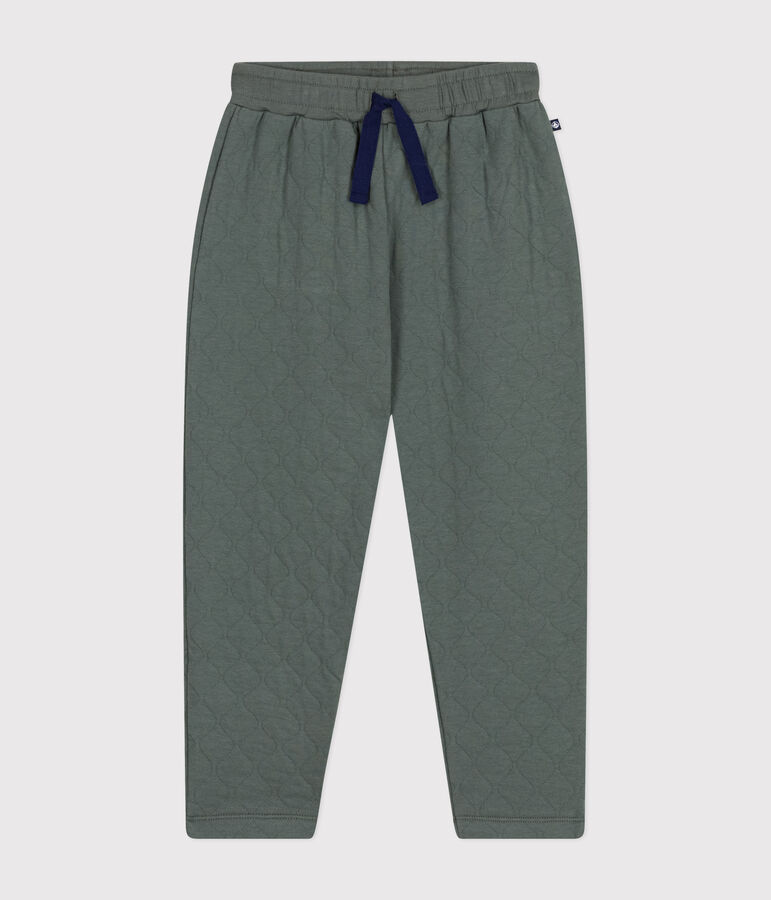 Pantalon en tubique matelass&eacute; enfant gar&ccedil;on vert THUYA