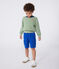 Pull enfant en coton à rayures vert PALMERAIE/ AVALANCHE