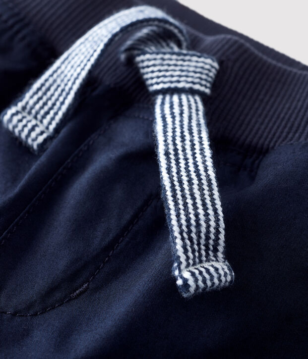 Bermuda en serge de coton enfant gar&ccedil;on bleu