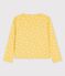 Cardigan imprimé en coton enfant fille jaune ORGE/blanc MARSHMALLOW