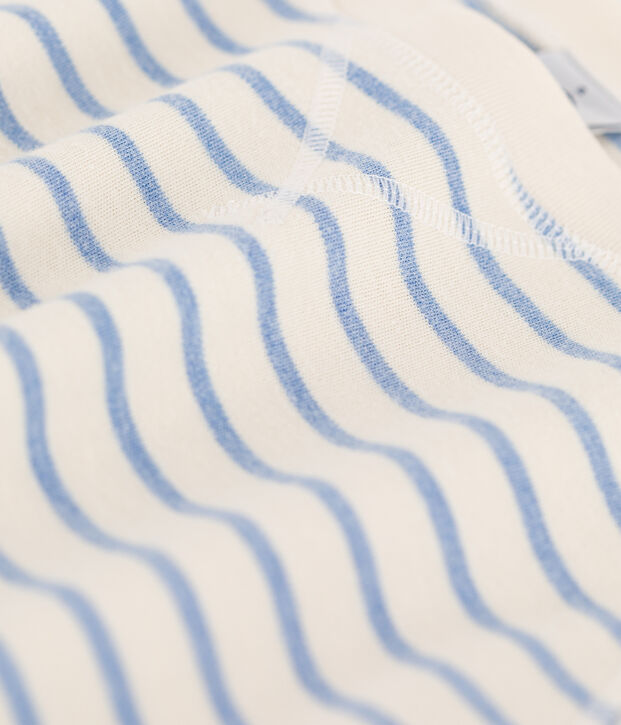 Sweatshirt en coton Femme &eacute;cru/bleu