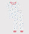 Pyjama enfant en coton imprimé étoiles blanc MARSHMALLOW/bleu ALASKA