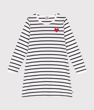 Chemise de nuit en coton rayé enfant
