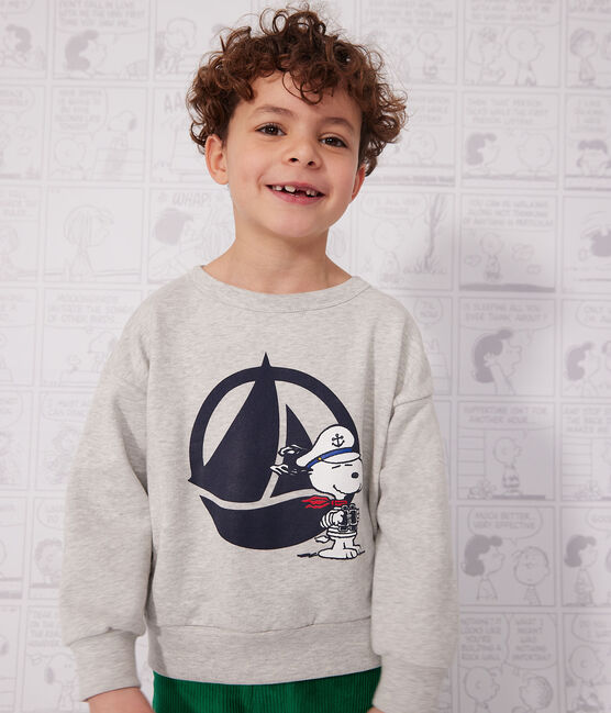 Sweatshirt en molleton enfant fille / garçon gris BELUGA CHINE