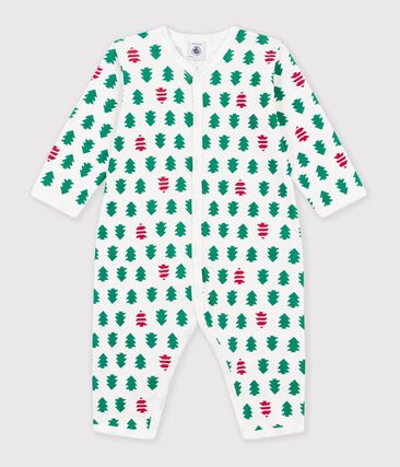 Pyjama bébé en coton sans pieds imprimé sapins