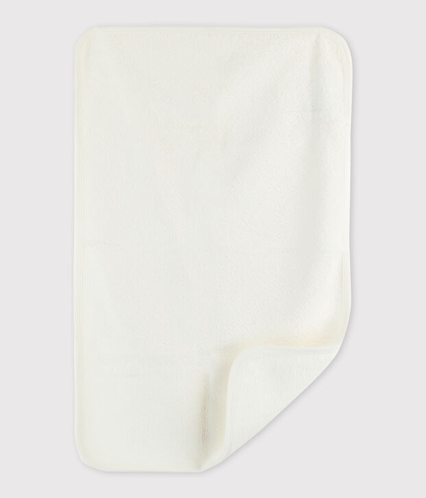 Lot sac et tapis &agrave; langer lapin b&eacute;b&eacute; en tubique en coton biologique blanc/gris